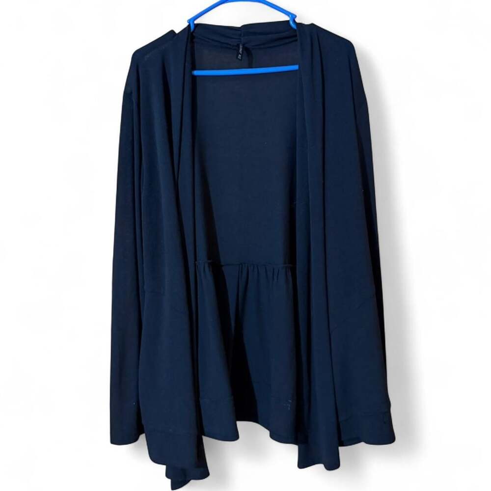 Massini Black Open Front Cardigan